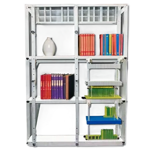 Organized Bookshelf Display Png 06212024 PNG Image