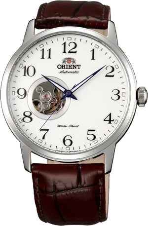 Orient Automatic Watchwith Open Heart Design PNG Image