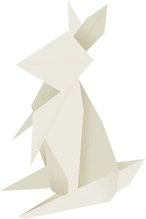 Origami Kangaroo Paper Art PNG Image