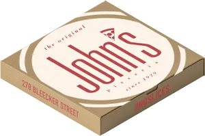 Original Johns Pizzeria Box Design PNG Image