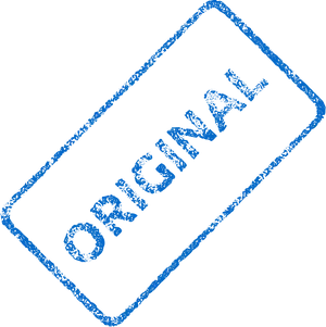 Original Stamp Blue Background PNG