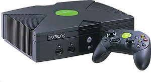 Original Xbox Consolewith Controller PNG Image