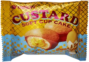 Orion Custard Soft Cup Cake Packaging PNG Image