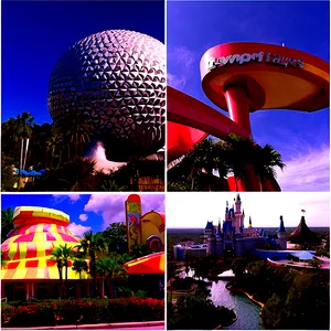 Orlando Theme Parks Collage Png Kyi83 PNG Image