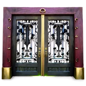 Ornate Double Door Png Mrk5 PNG Image