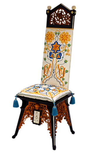 Ornate Embroidered Chair.jpg PNG Image