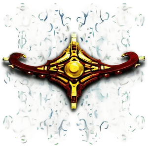 Ornate Golden Crossbow Artifact PNG Image