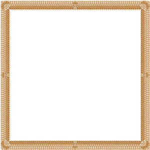 Ornate Golden Frameon Blue Background PNG Image