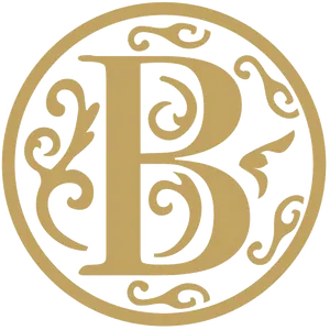 Ornate Letter B Design PNG Image