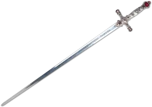 Ornate Medieval Sword Black Background PNG Image