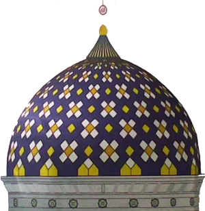 Ornate Mosque Dome Night Sky PNG Image