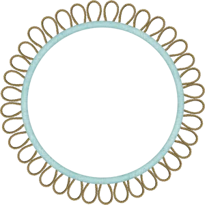 Ornate Rope Frame Design PNG Image