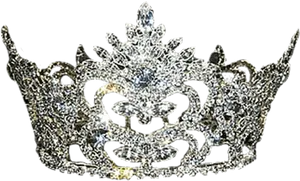 Ornate Silver Crown Graphic PNG Image