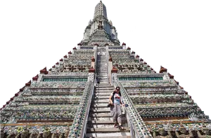 Ornate_ Temple_ Staircase_ With_ Visitor.jpg PNG Image