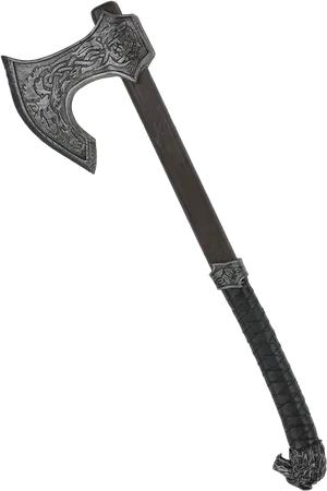 Ornate Viking Axe PNG Image