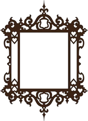 Ornate Vintage Frame Design PNG Image