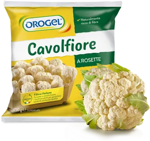 Orogel Cavolfiore Frozen Cauliflower Package PNG Image