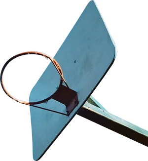 Outdoor Basketball Hoop Angled View PNG Image