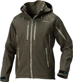 Outdoor Performance Hooded Jacket PNG Image