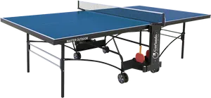 Outdoor Ping Pong Table Setup PNG Image