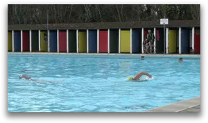 Outdoor Swimming Pool Activity PNG Image