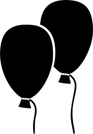 Outlined Balloons Graphic PNG Image