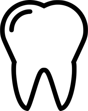 Outlined Tooth Graphic PNG Image