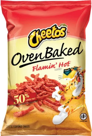 Oven Baked Flamin Hot Cheetos Package PNG Image