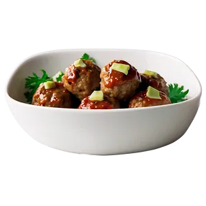 Oven-baked Meatball Plate Png 06242024 PNG Image