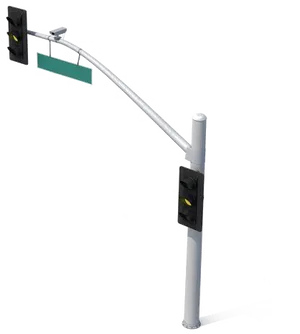 Overhead Traffic Signal Pole PNG Image