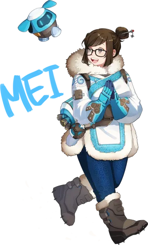 Overwatch Meiand Snowball PNG Image