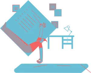 Overwhelmedby Paperwork PNG Image