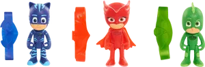 P J Masks Toy Figures Set PNG Image