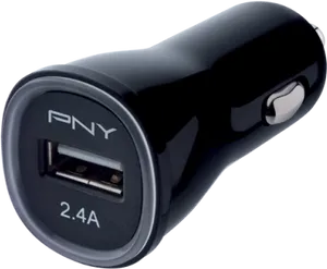 P N Y Car Charger2.4 A U S B Port PNG Image