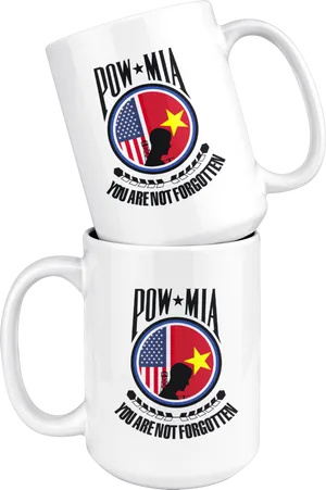 P O W M I A Commemorative Mugs PNG Image