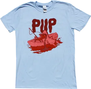 P U P Band Shark Boat Tshirt Design PNG Image