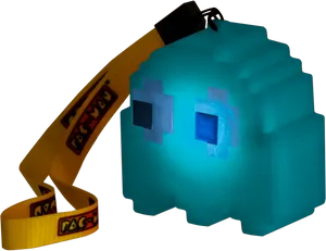 Pac Man Ghost Keychain Glow PNG Image