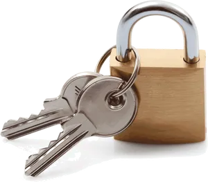 Padlockand Keys Security PNG Image