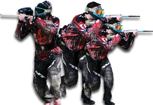 Paintball_ Team_ Action_ Pose PNG Image