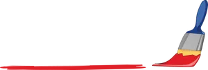 Paintbrush Red Line PNG Image