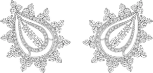 Paisley Diamond Pattern Design PNG Image