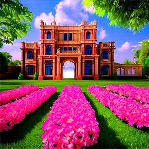 Palace In Spring Bloom Png Sls PNG Image