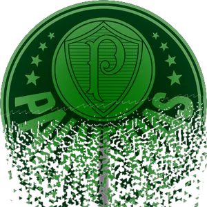 Palmeiras Logo Digital Decay PNG Image