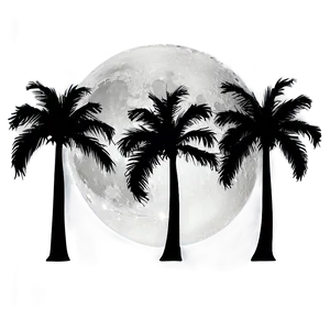 Palms Under Moonlight Png Iny PNG Image