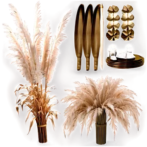 Pampas Grass Wedding Decor Png 06122024 PNG Image