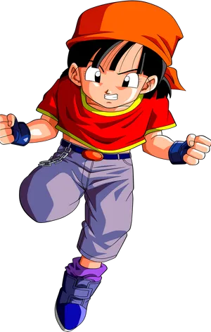 Pan D B Z Character Action Pose PNG Image