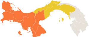 Panama Heat Map Distribution PNG Image