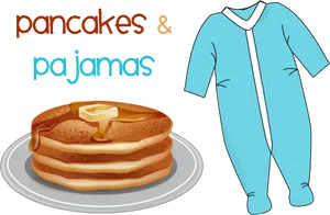 Pancakesand Pajamas Graphic PNG Image