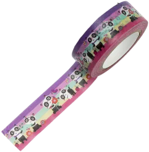 Panda Decorated Washi Tape PNG Image