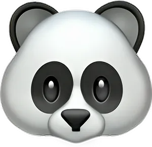 Panda Emoji Closeup PNG Image